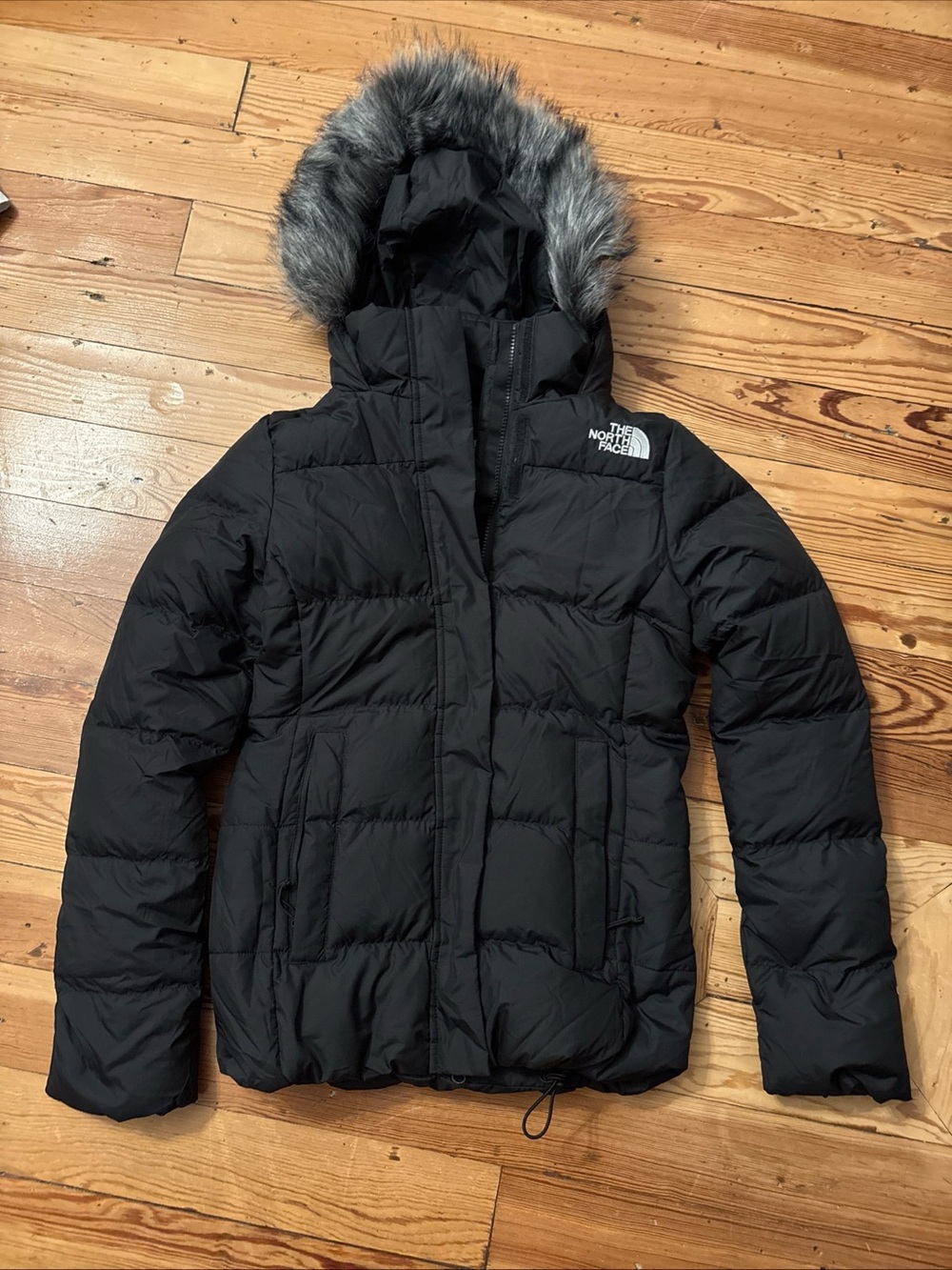 The North Face Gotham Jacket Women’s Size XS 550 Down w/Faux Fur Hood Black